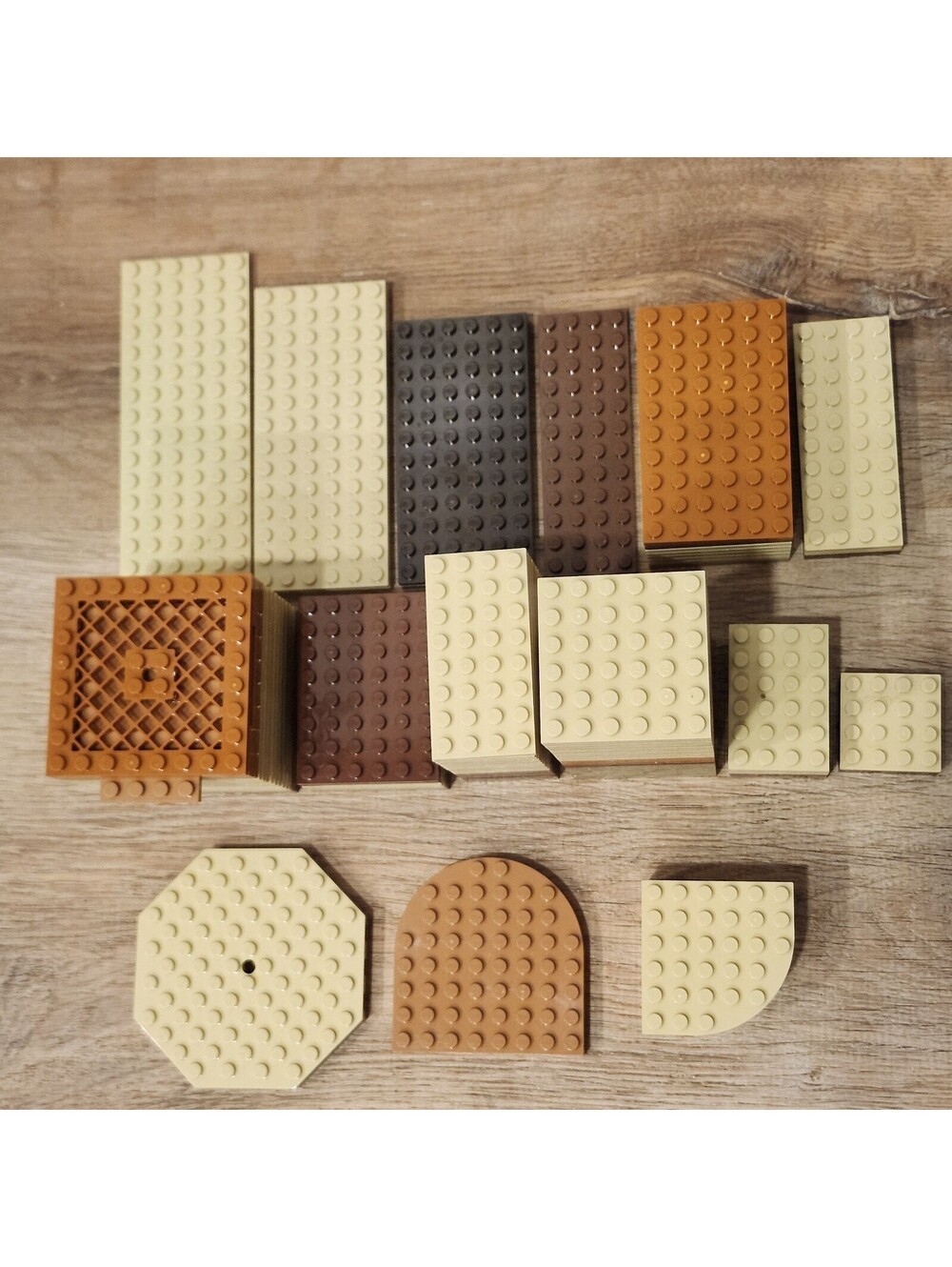 Lot of 50 Random Brown Lego Baseplates 4x4 4X8 8x8 6x10 Modified Land Forest